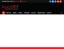 Tablet Screenshot of bucatinirestaurant.com